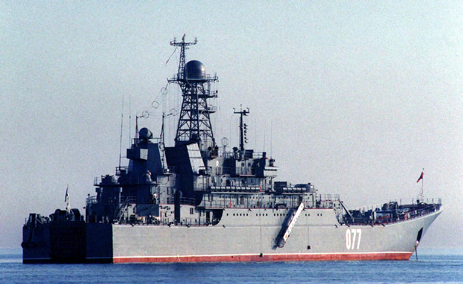 Russian Ropucha II Class landing craft at anchor