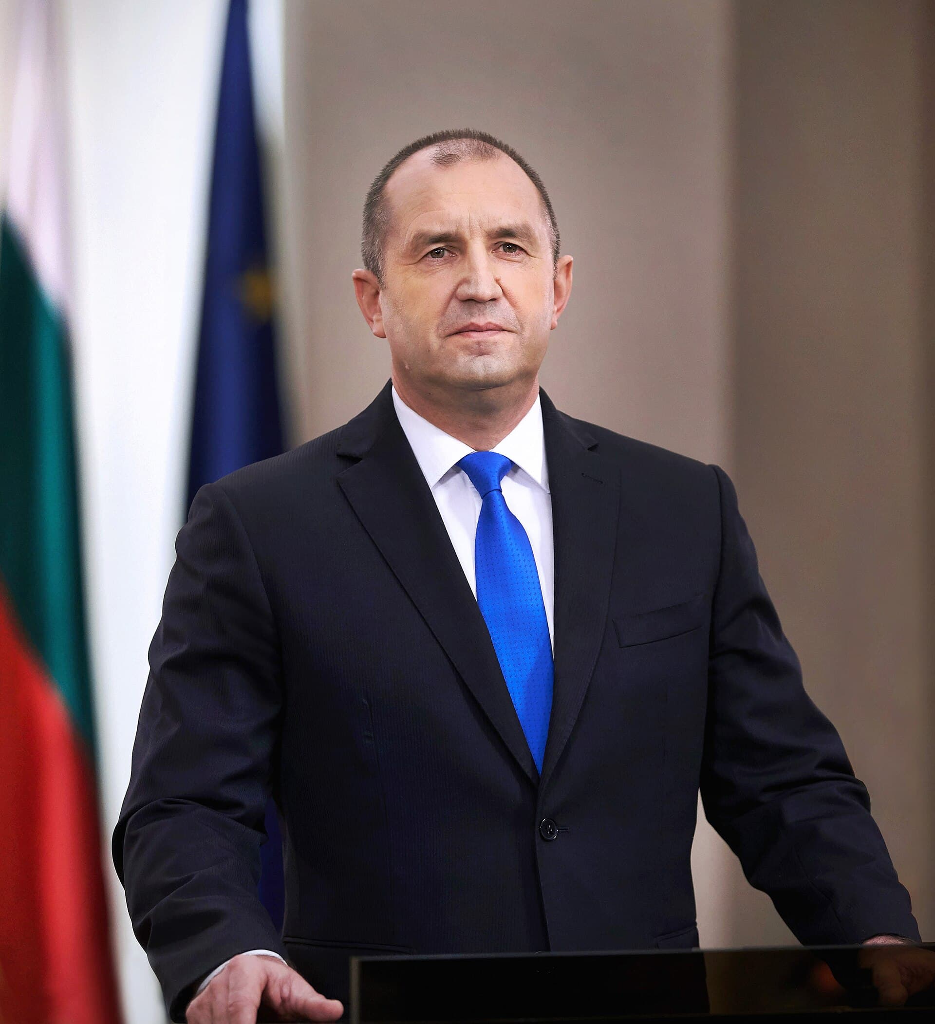 Official portrait of Bulgarian President Rumen Radev